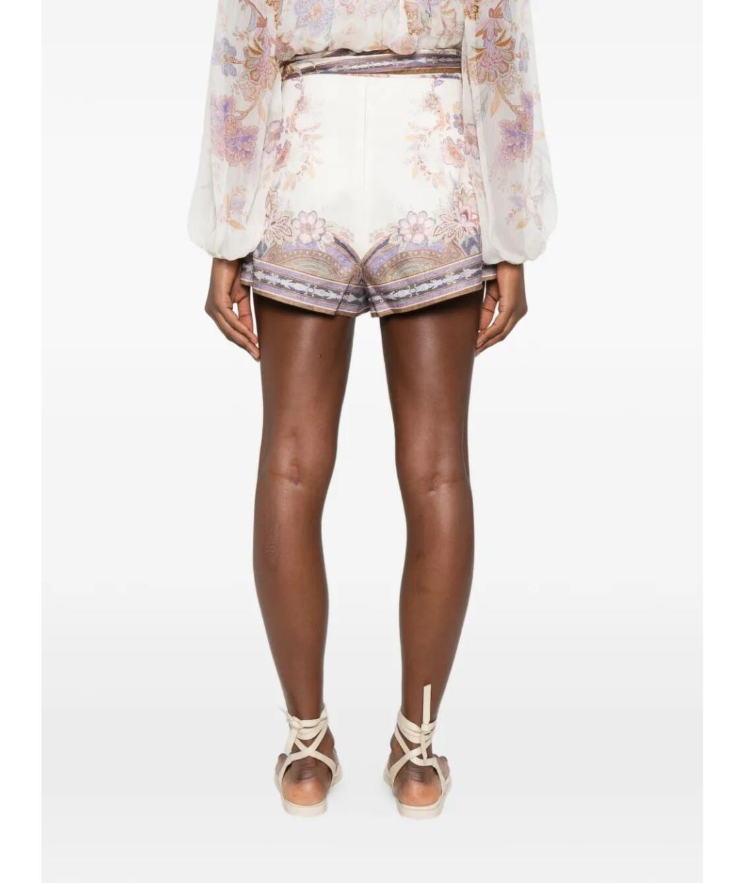 ZIMMERMANN Мульти льняные шорты, фото 4