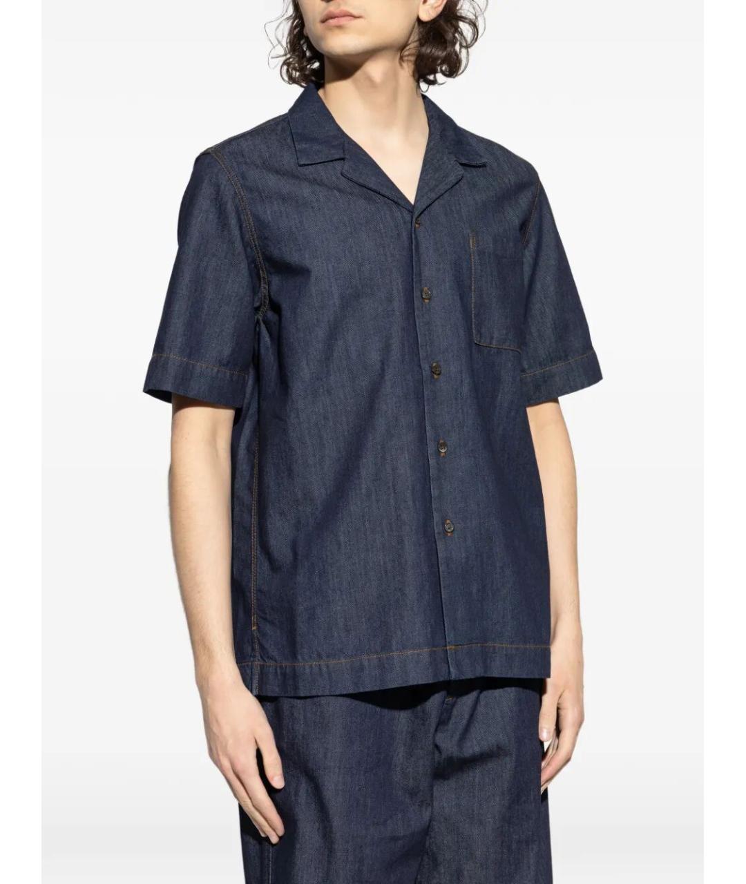 DRIES VAN NOTEN Синяя хлопковая кэжуал рубашка, фото 2