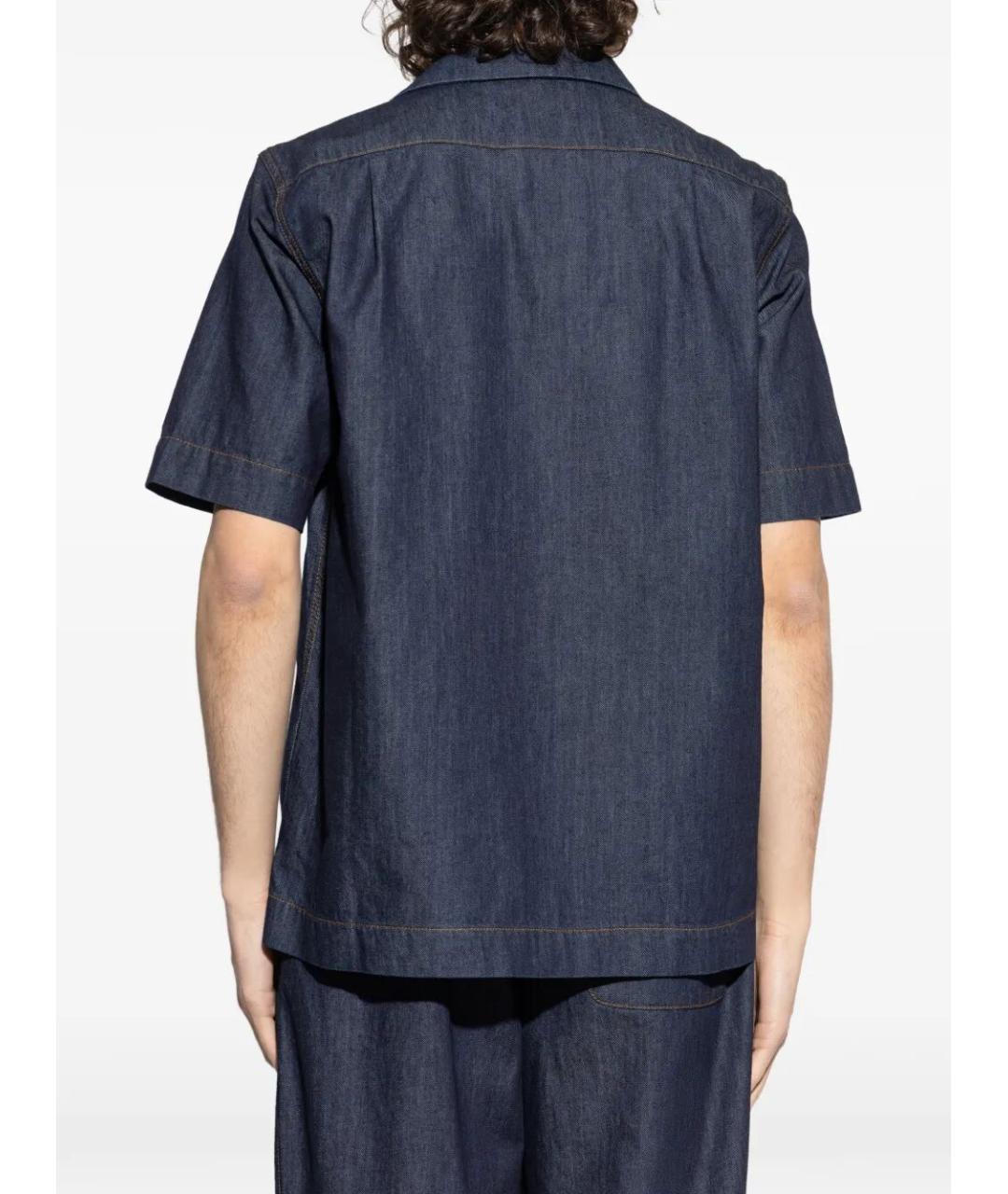 DRIES VAN NOTEN Синяя хлопковая кэжуал рубашка, фото 3