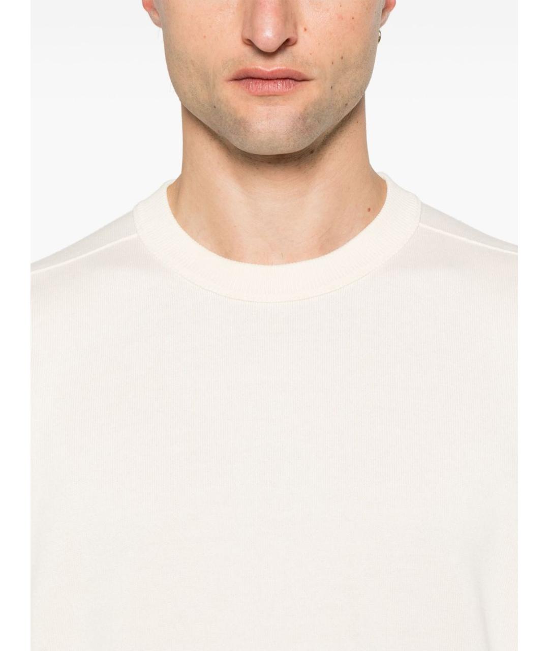 STONE ISLAND Белый хлопковый джемпер / свитер, фото 3