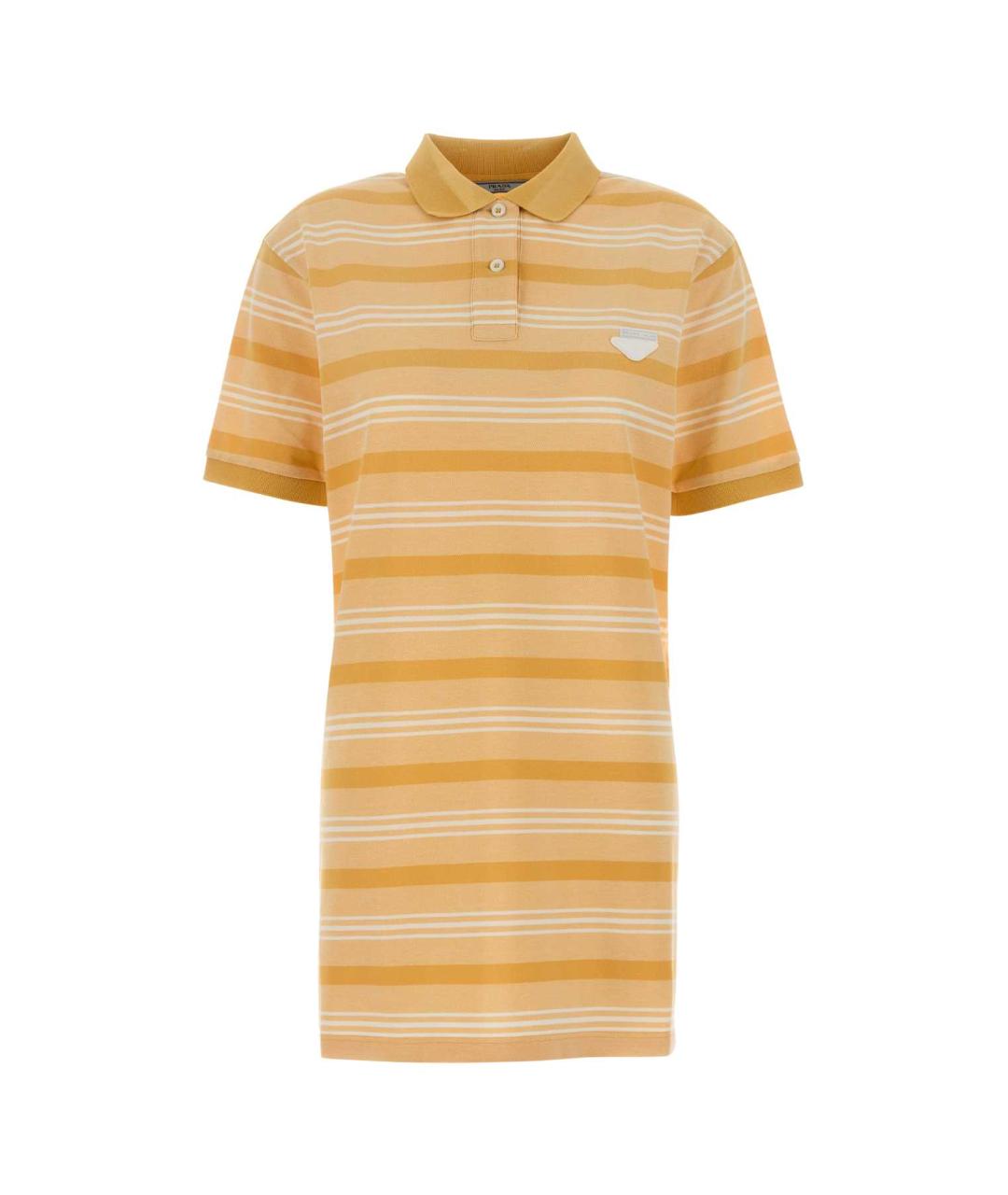 PRADA Желтое хлопковое повседневное платье, фото 1