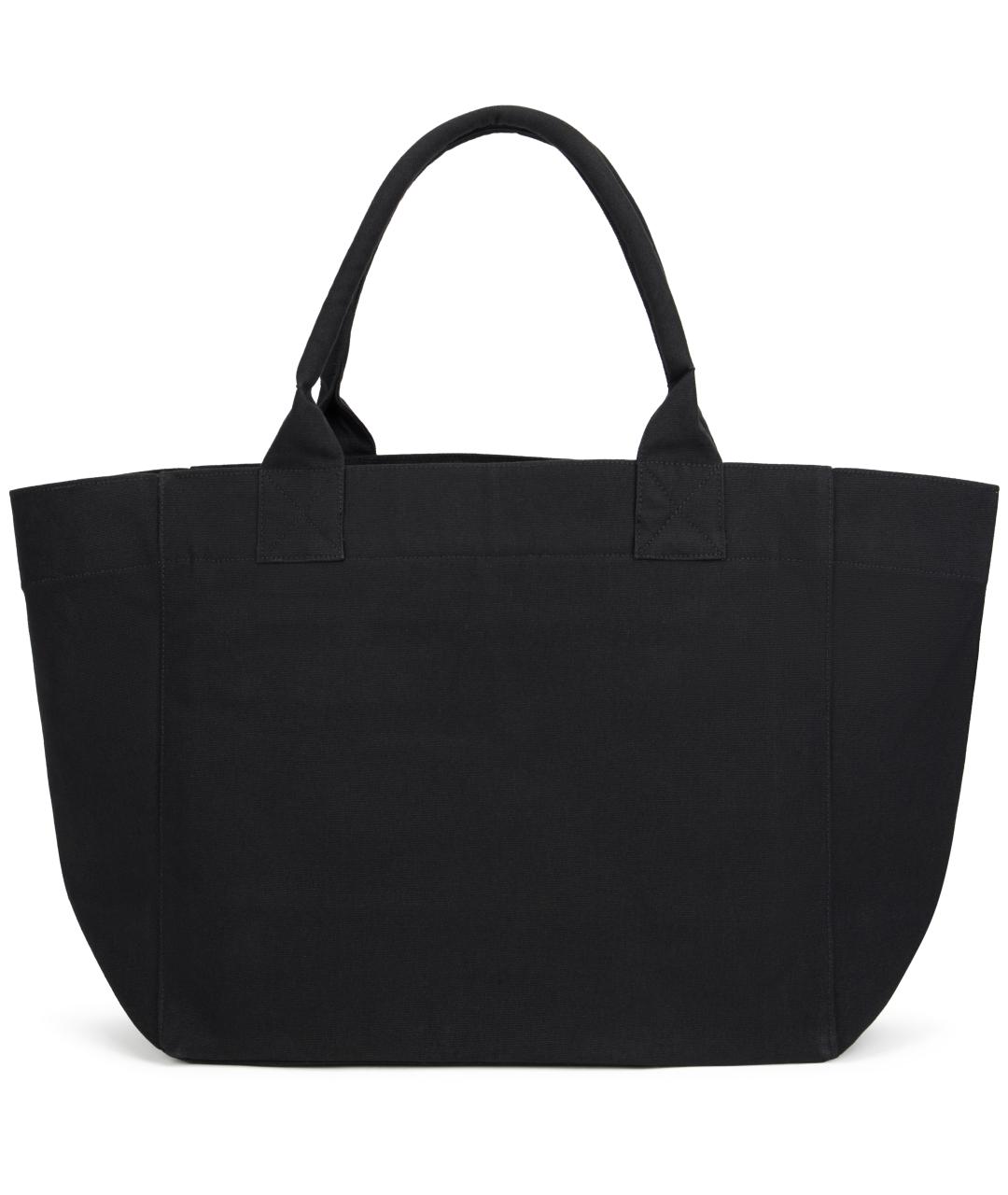 GANNI Черная хлопковая сумка тоут, фото 4