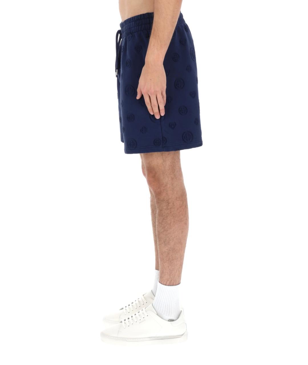 CASABLANCA Синие хлопковые шорты, фото 4