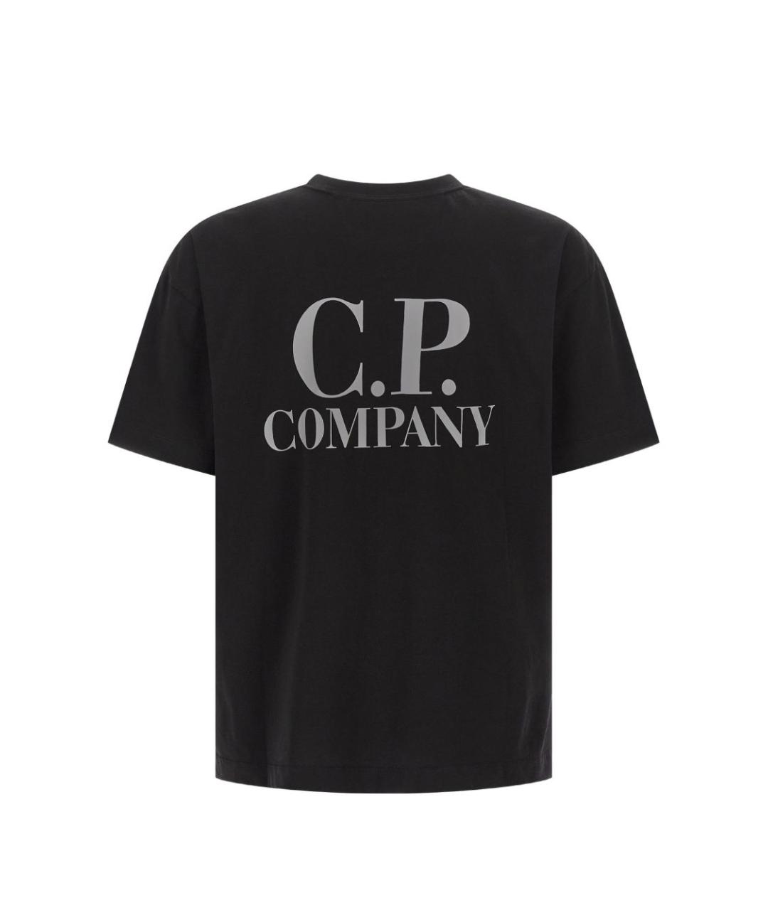 CP COMPANY Черная хлопковая футболка, фото 2
