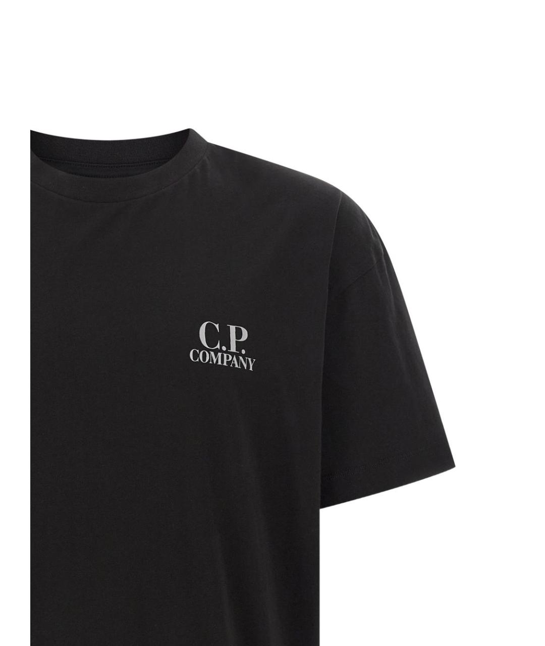 CP COMPANY Черная хлопковая футболка, фото 3