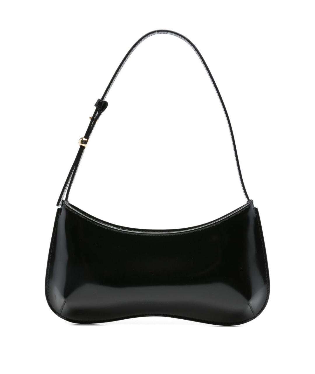 JACQUEMUS Черная кожаная сумка через плечо, фото 1