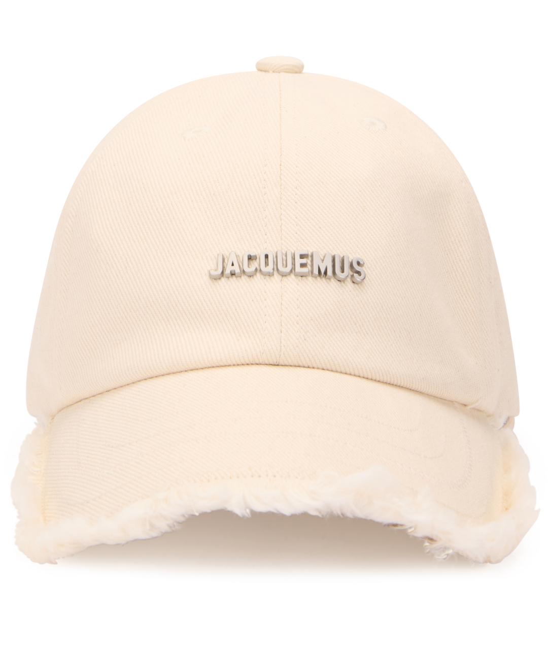 JACQUEMUS Бежевая хлопковая кепка, фото 2