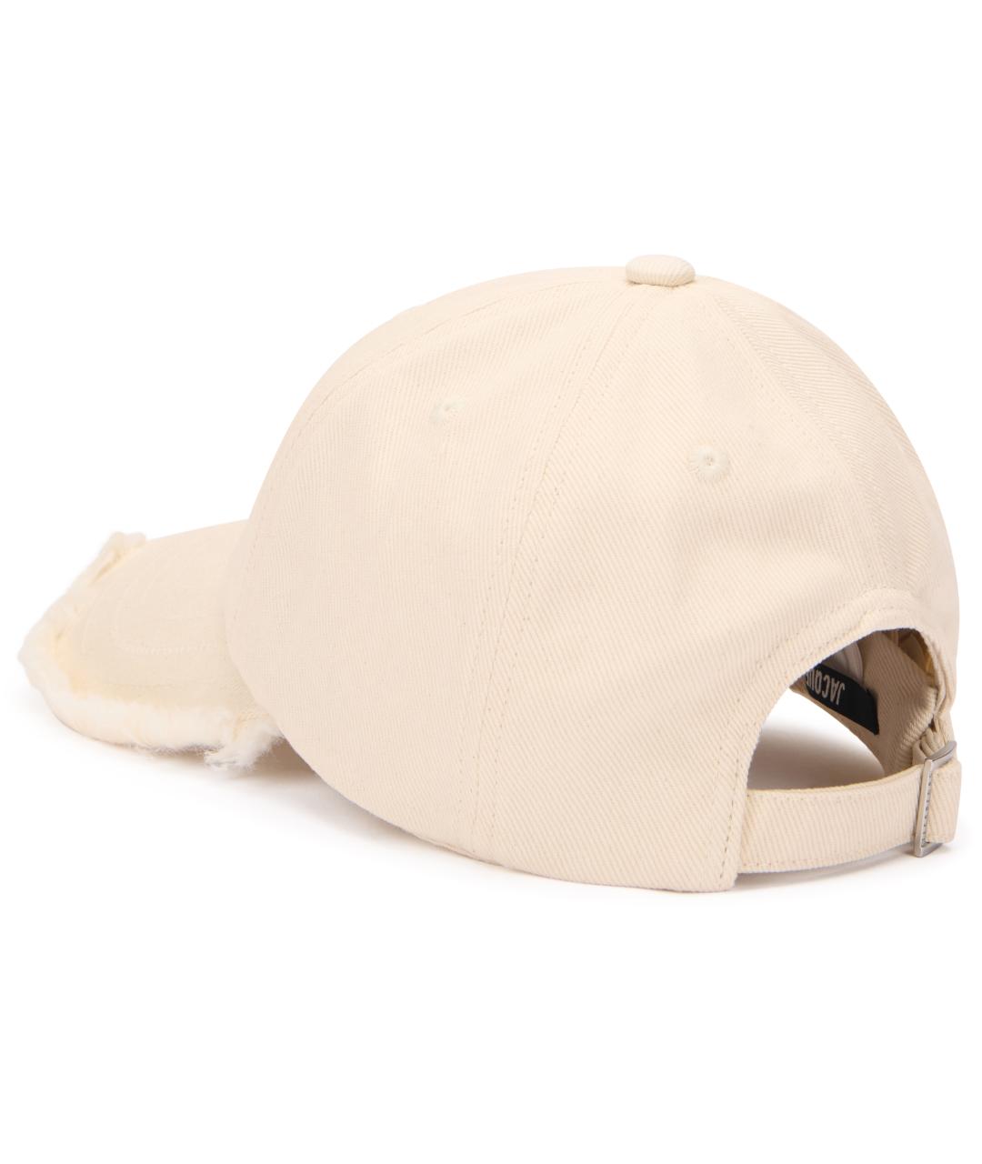 JACQUEMUS Бежевая хлопковая кепка, фото 3