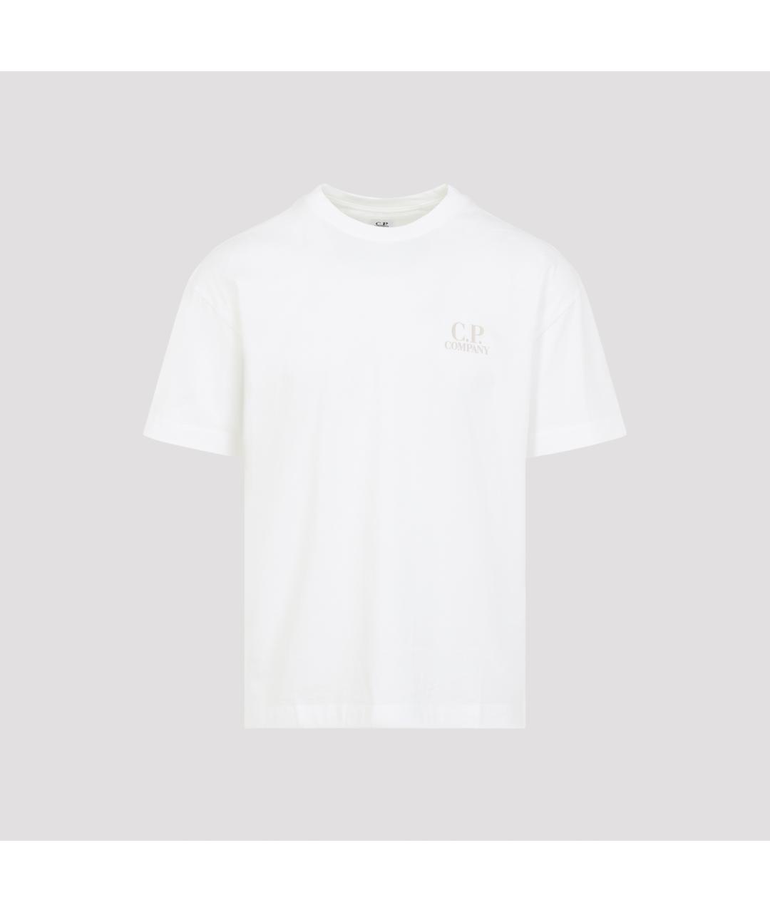 CP COMPANY Белая хлопковая футболка, фото 2
