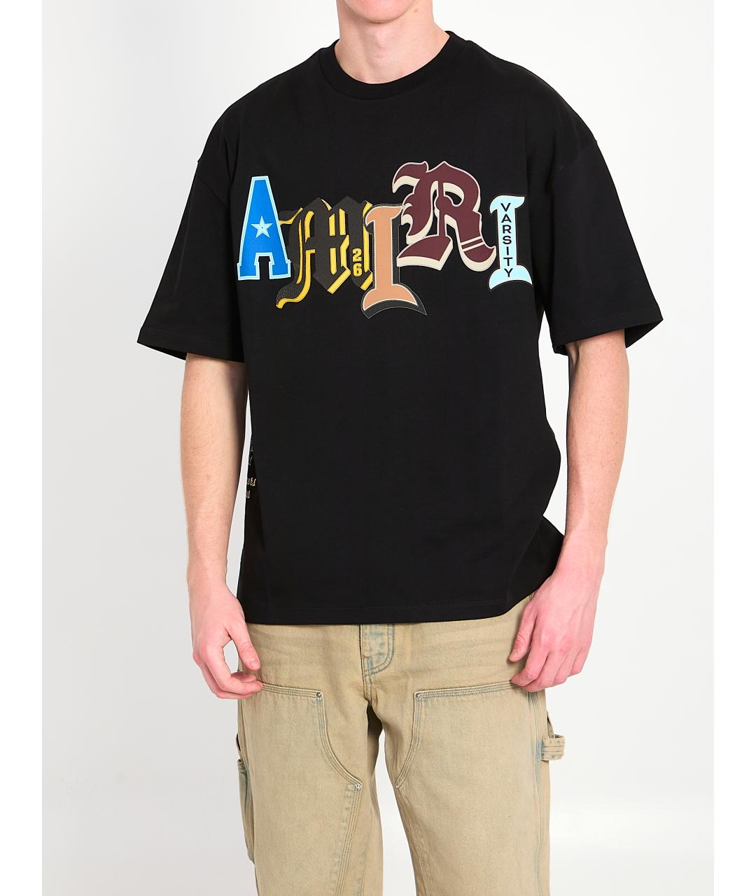 AMIRI Черная хлопковая футболка, фото 2
