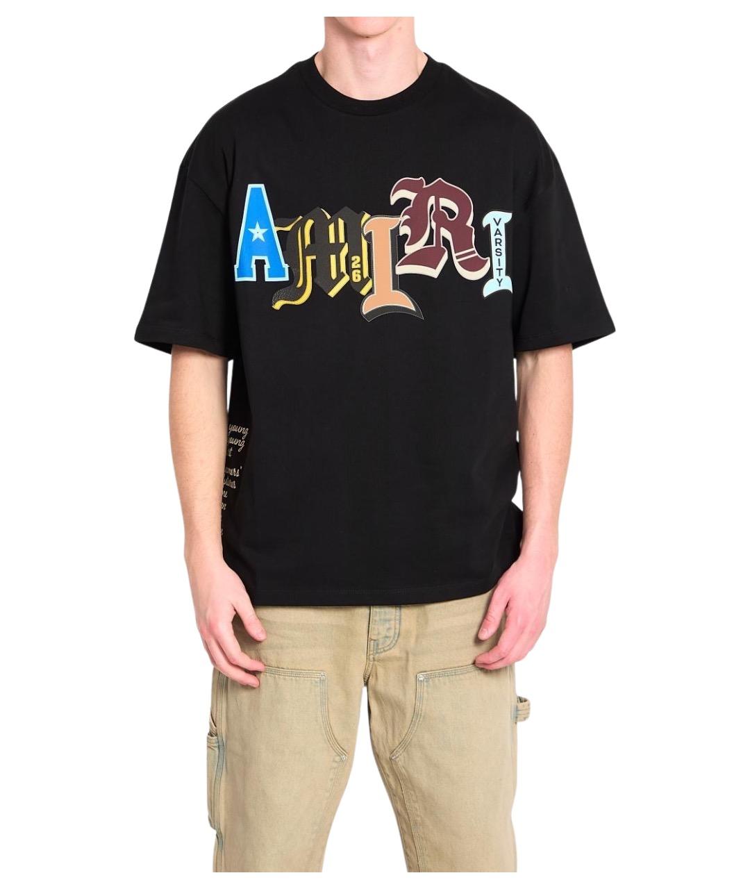 AMIRI Черная хлопковая футболка, фото 1