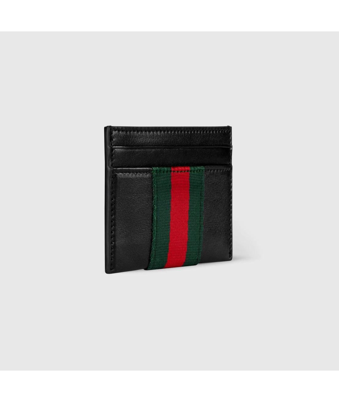 GUCCI Черный кожаный кардхолдер, фото 3