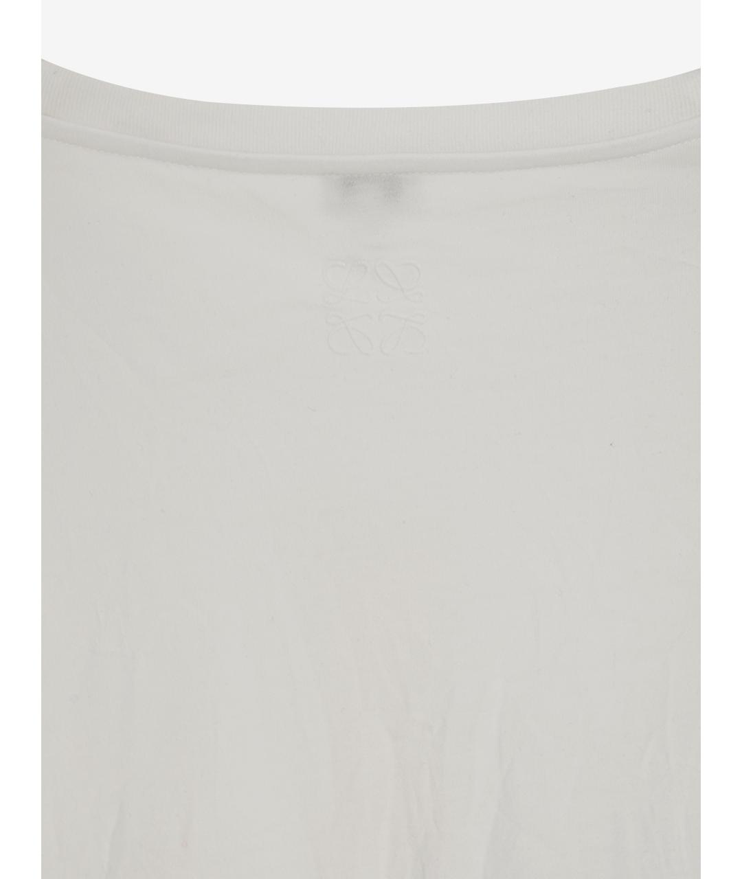 LOEWE Белая хлопковая футболка, фото 3