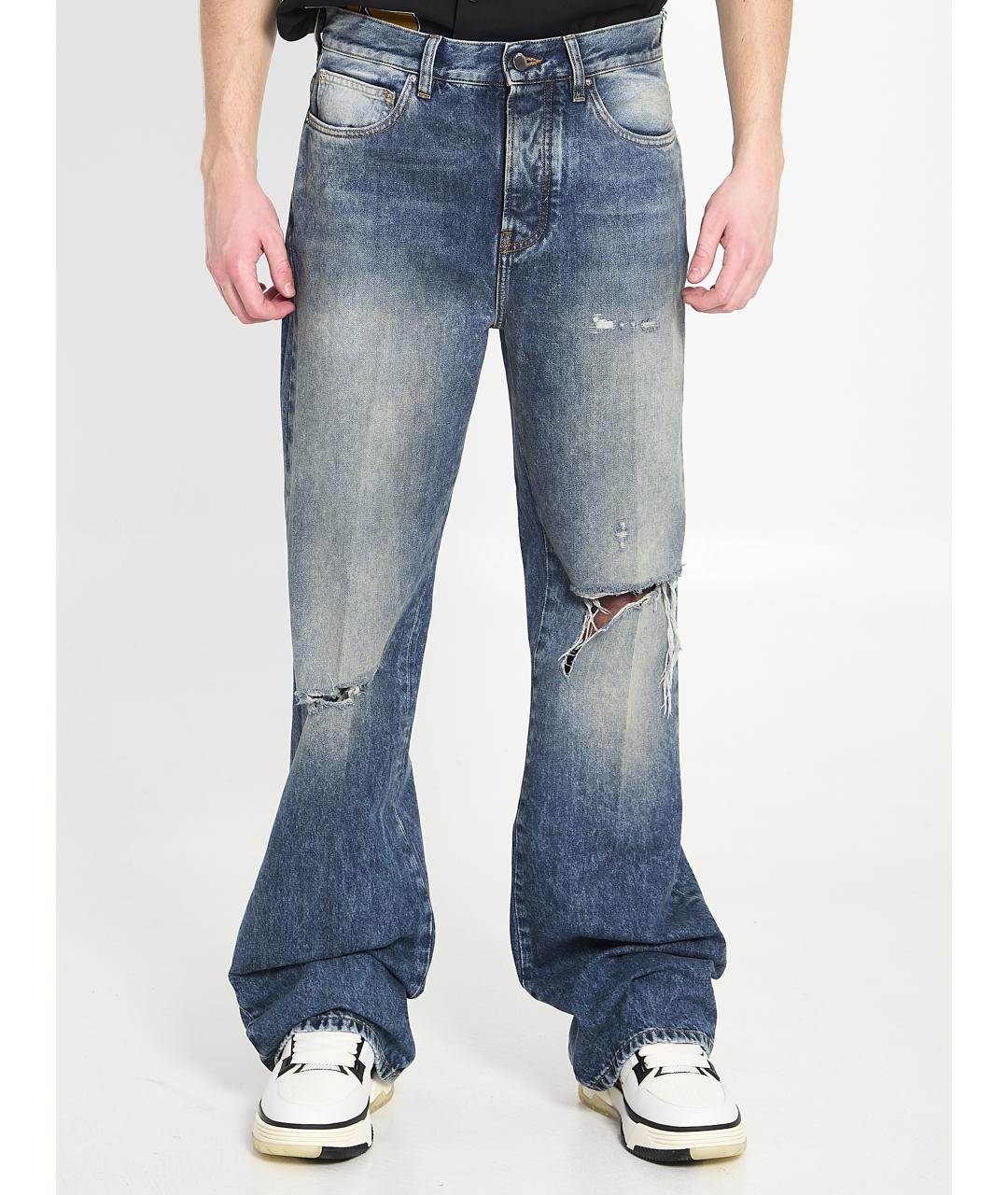 AMIRI Синие хлопковые джинсы, фото 5