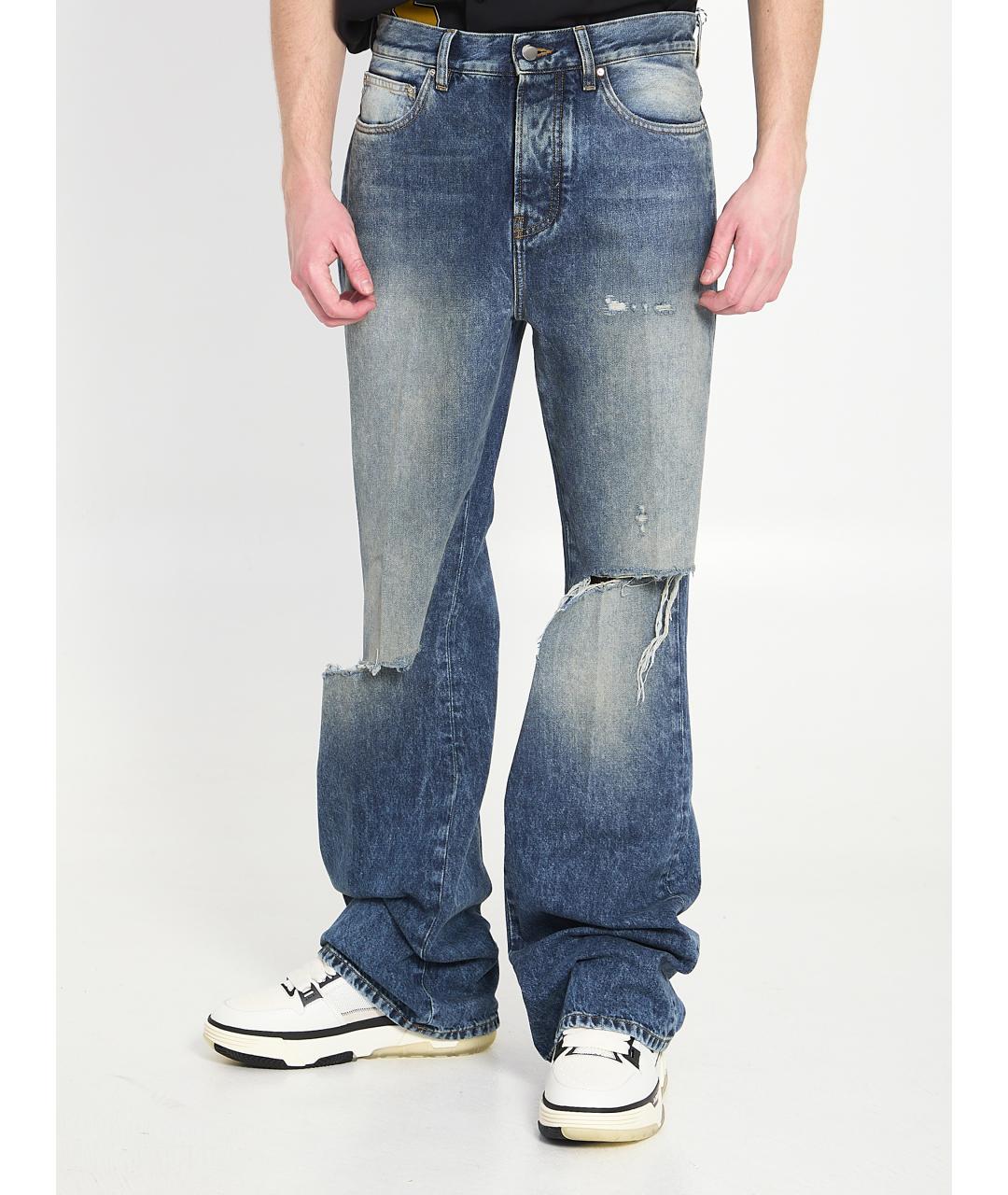 AMIRI Синие хлопковые джинсы, фото 2