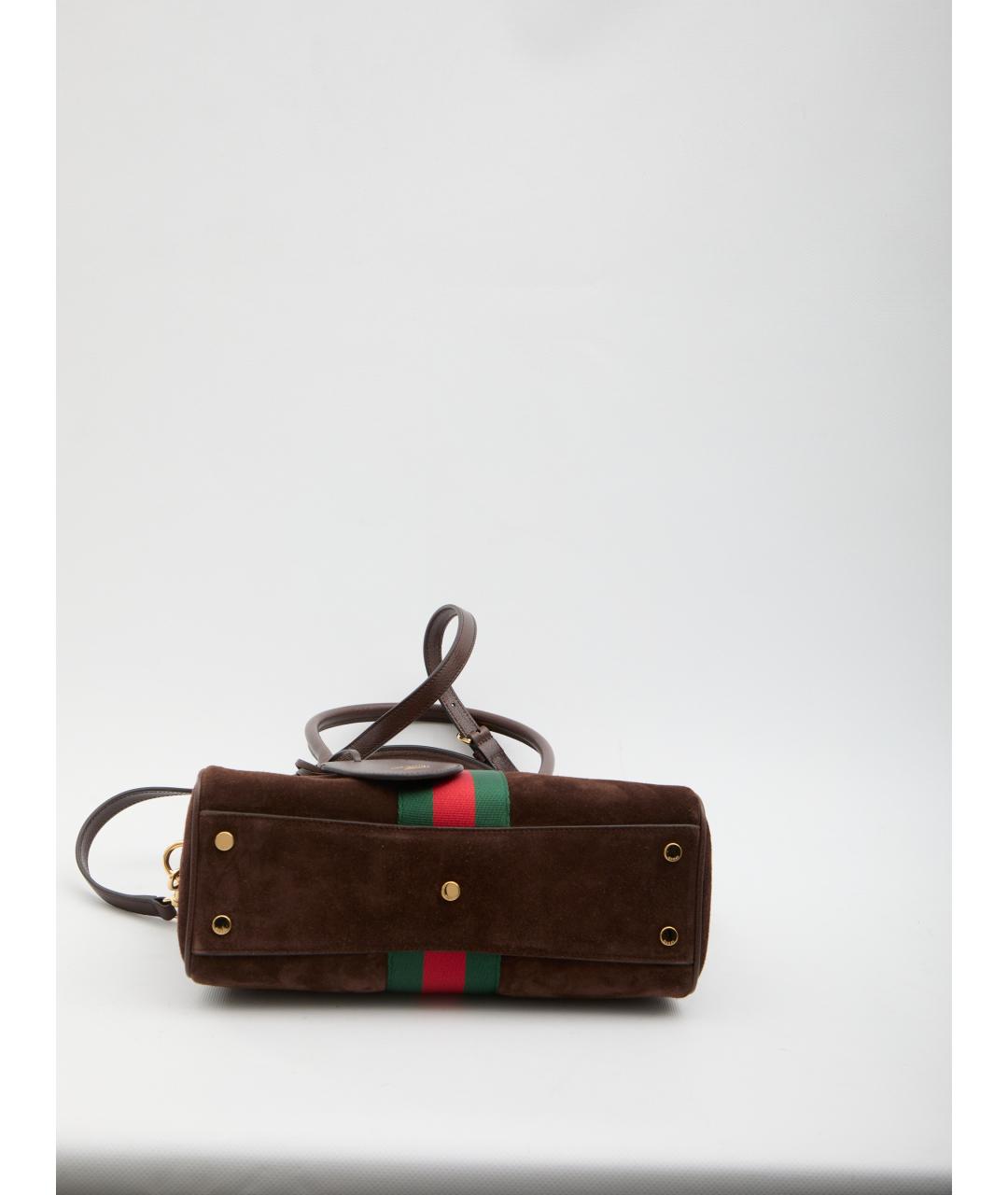 GUCCI Коричневая замшевая сумка через плечо, фото 3