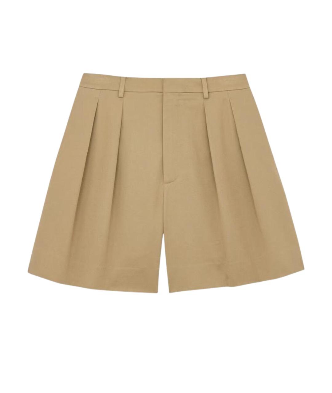 SAINT LAURENT Бежевые хлопковые шорты, фото 1