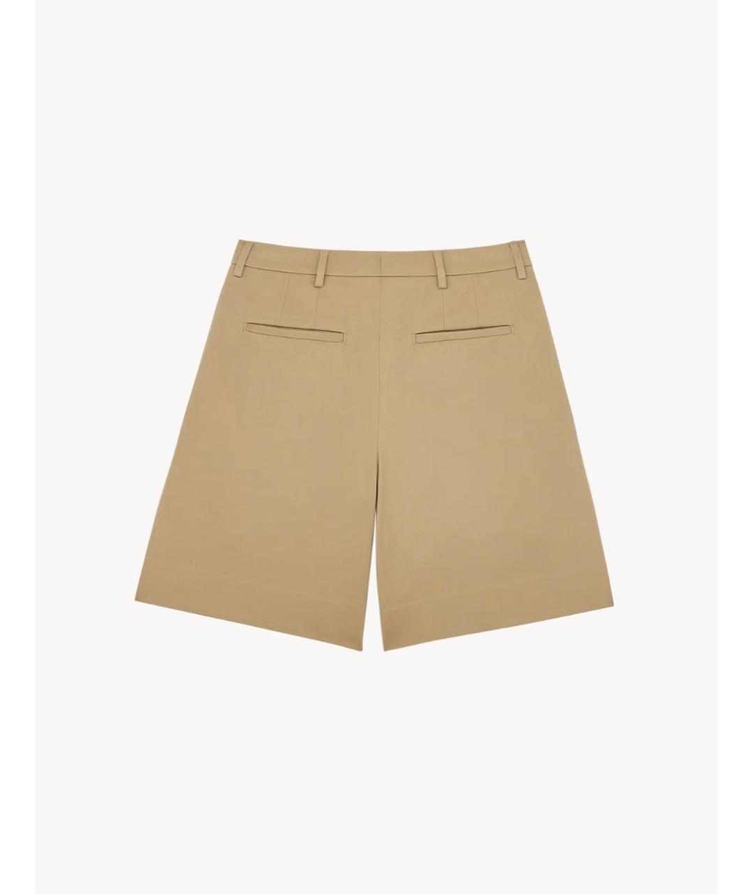 SAINT LAURENT Бежевые хлопковые шорты, фото 2