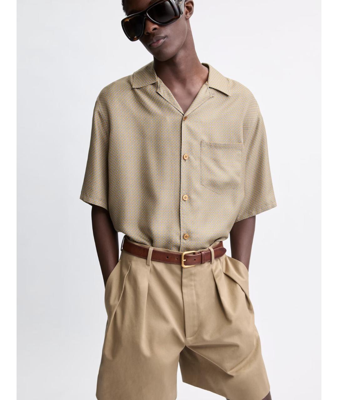 SAINT LAURENT Бежевые хлопковые шорты, фото 3