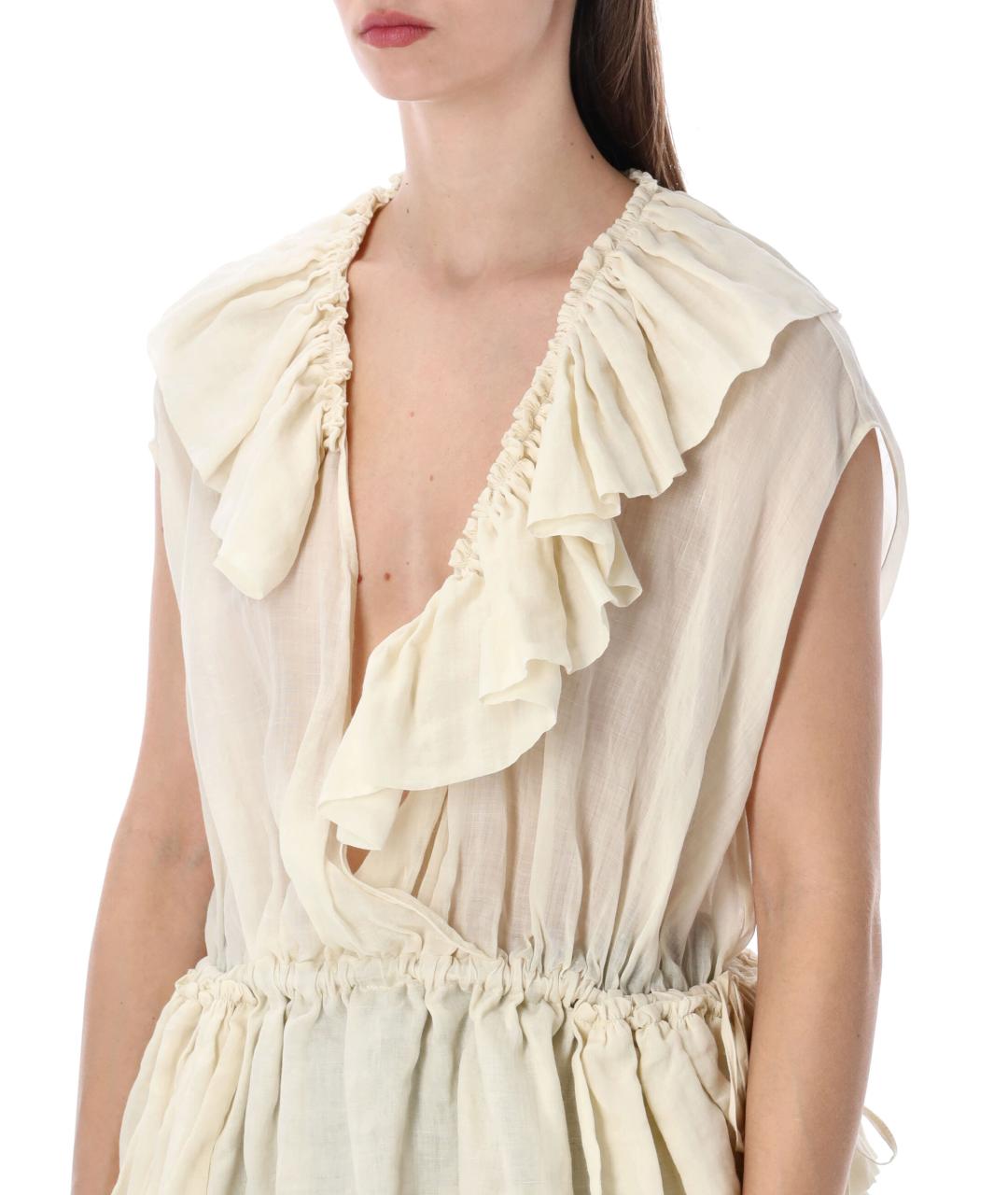 DRIES VAN NOTEN Белая блузы, фото 3