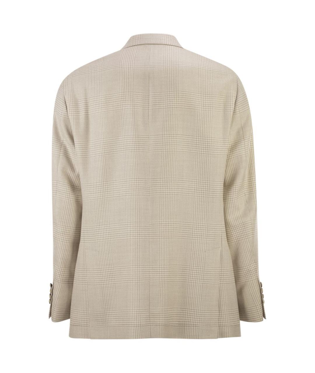 BRUNELLO CUCINELLI Бежевый шерстяной пиджак, фото 2