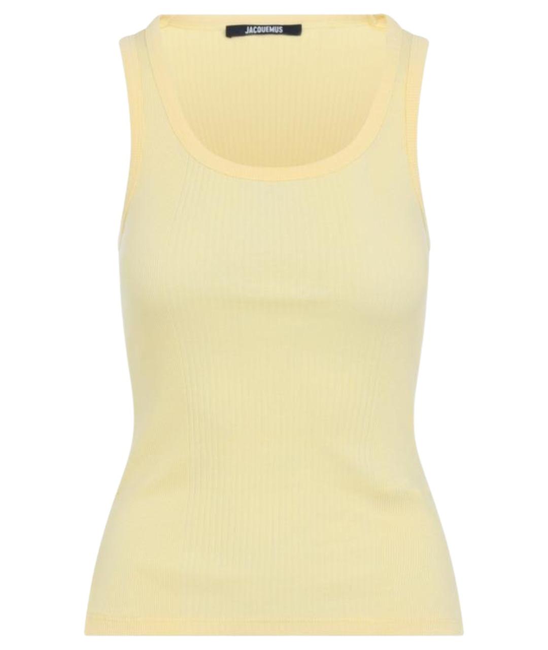 JACQUEMUS Желтая хлопковая майка, фото 1