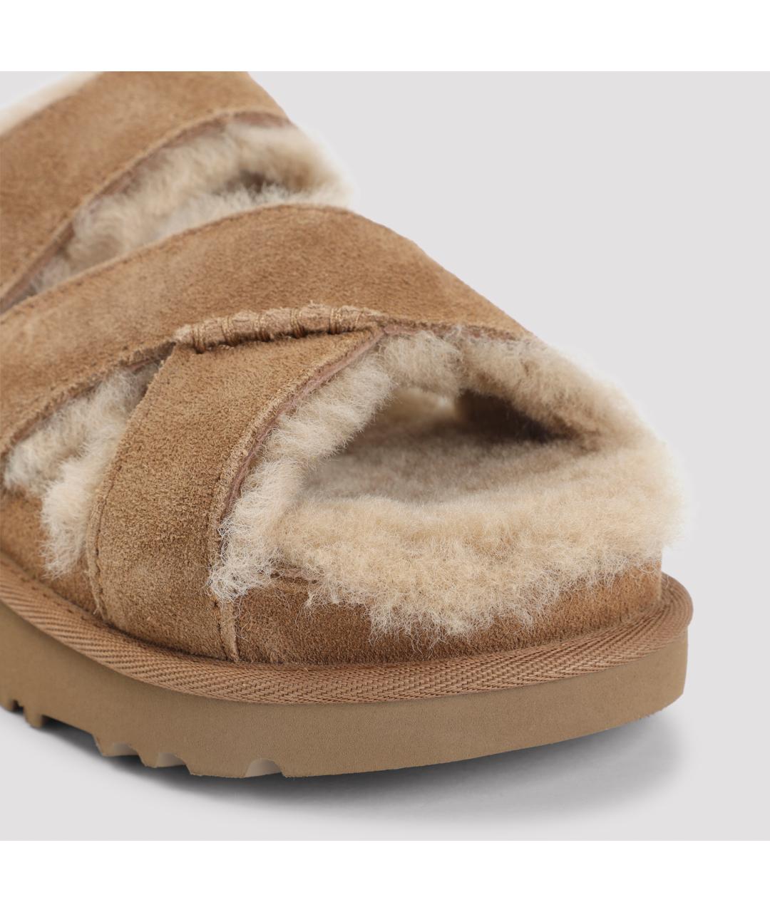 UGG AUSTRALIA Бежевые замшевые сандалии, фото 4