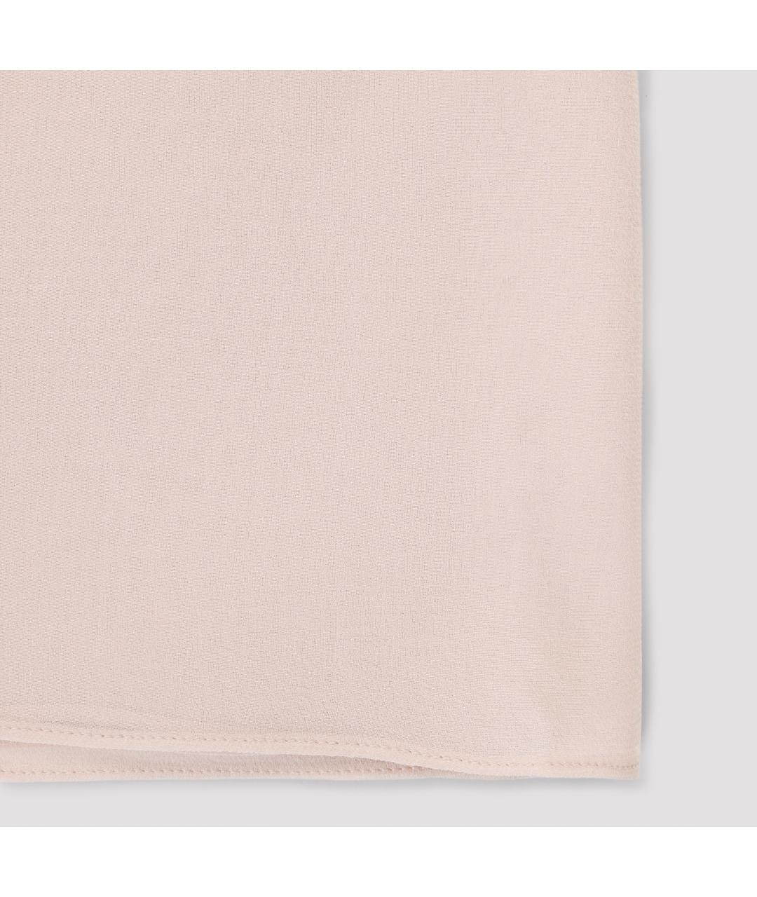 MAX MARA Бежевый шелковый шарф, фото 3