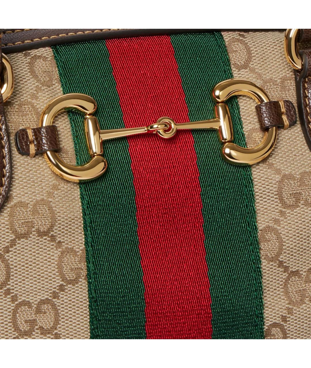 GUCCI Бежевая тканевая сумка через плечо, фото 3