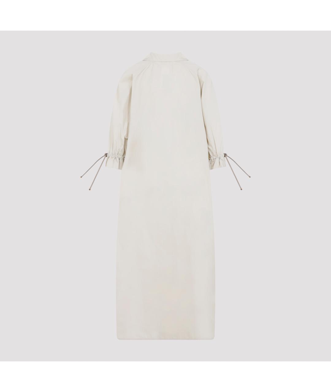 MAX MARA Белое хлопковое повседневное платье, фото 2