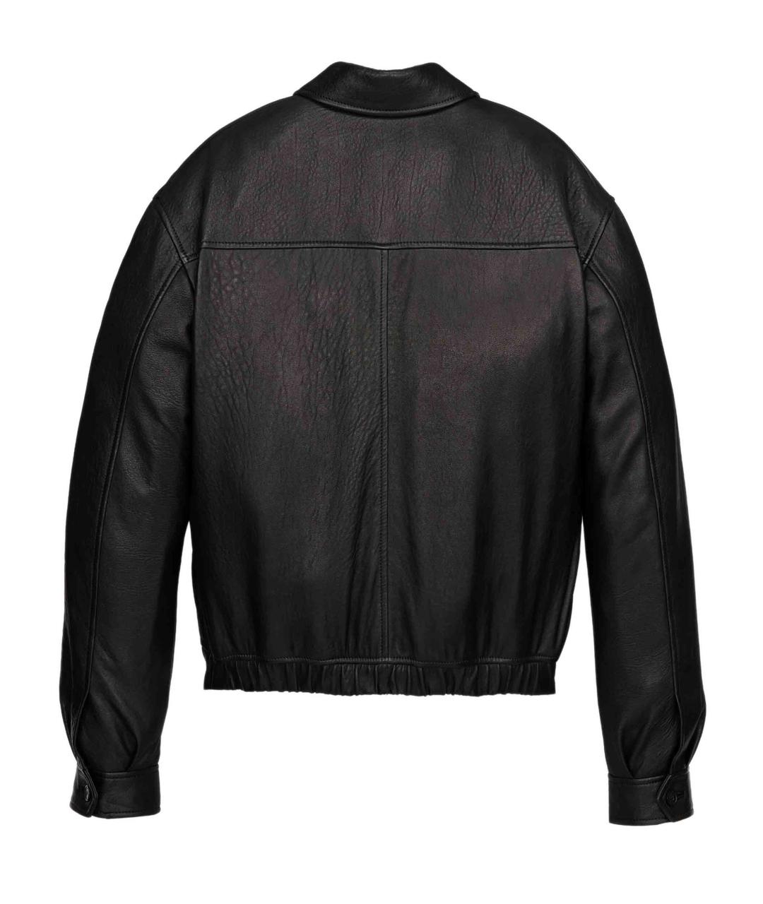 SAINT LAURENT Черная кожаная куртка, фото 3