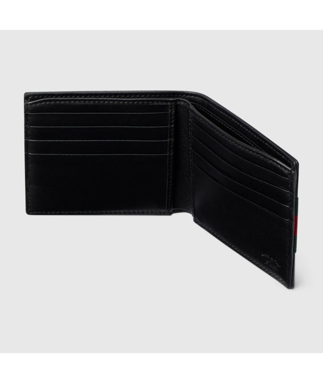 GUCCI Черный кожаный кошелек, фото 4