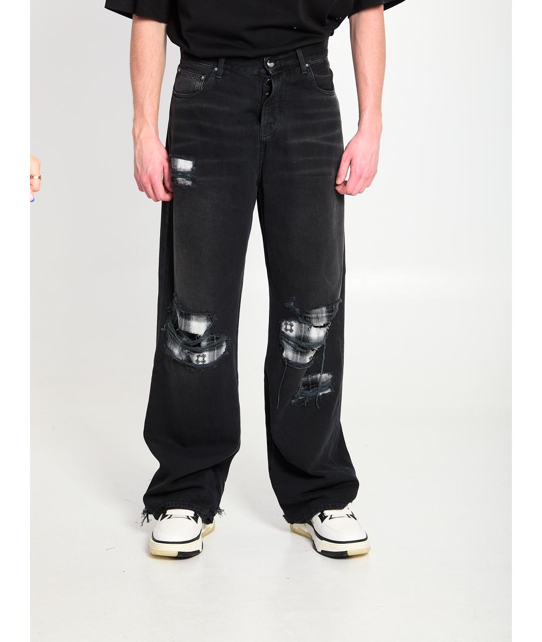 AMIRI Черные хлопковые повседневные брюки, фото 5