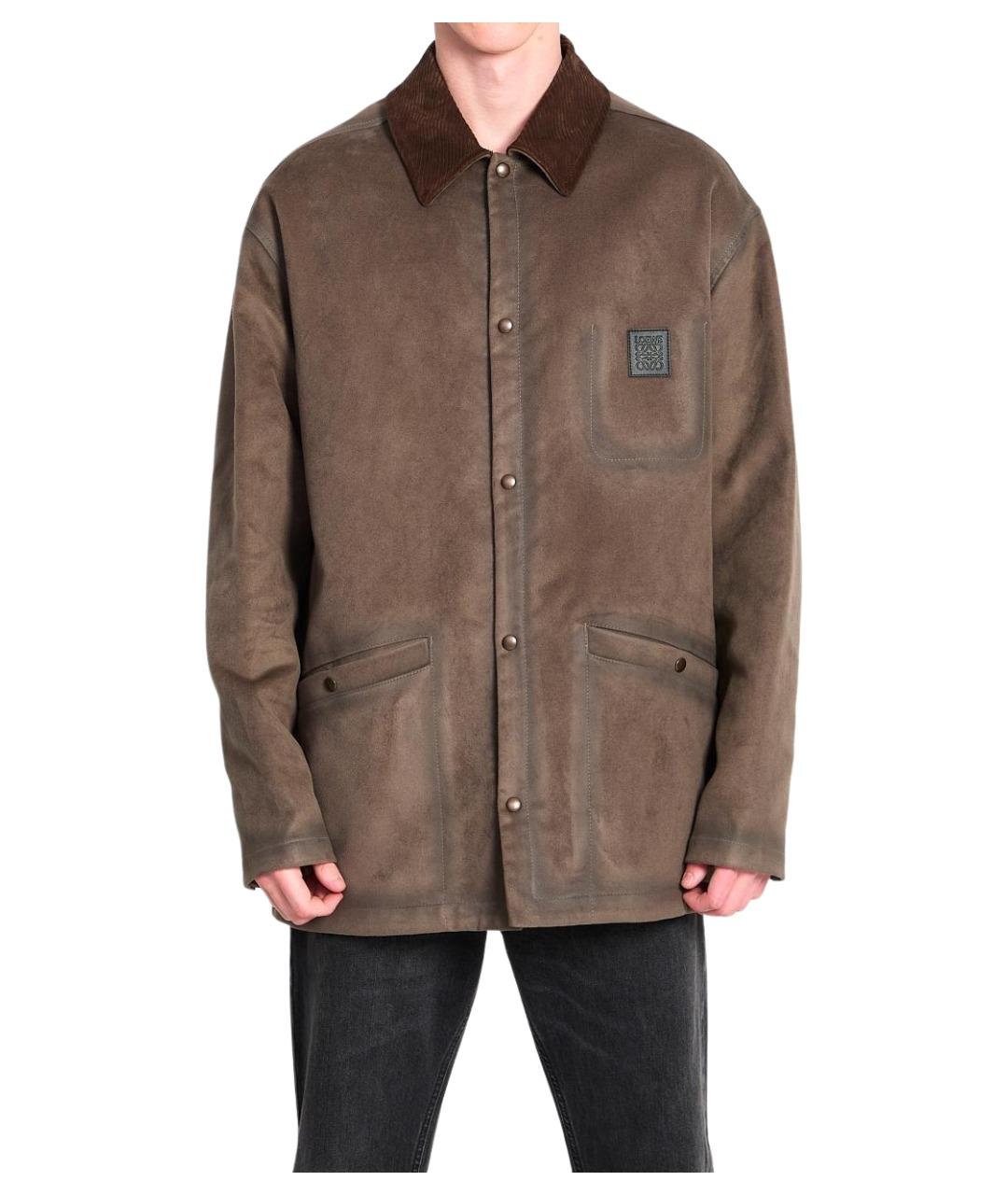 LOEWE Коричневая вискозная куртка, фото 1