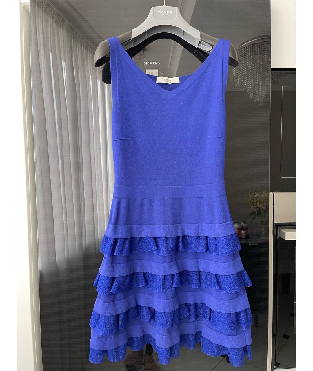 D.EXTERIOR Синее вискозное платье, фото 4