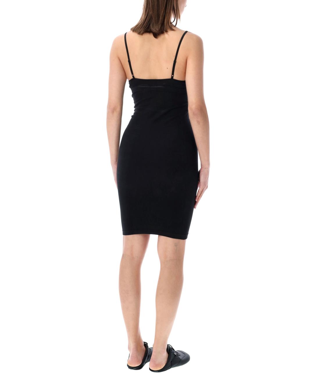 MM6 MAISON MARGIELA Черное хлопковое повседневное платье, фото 2