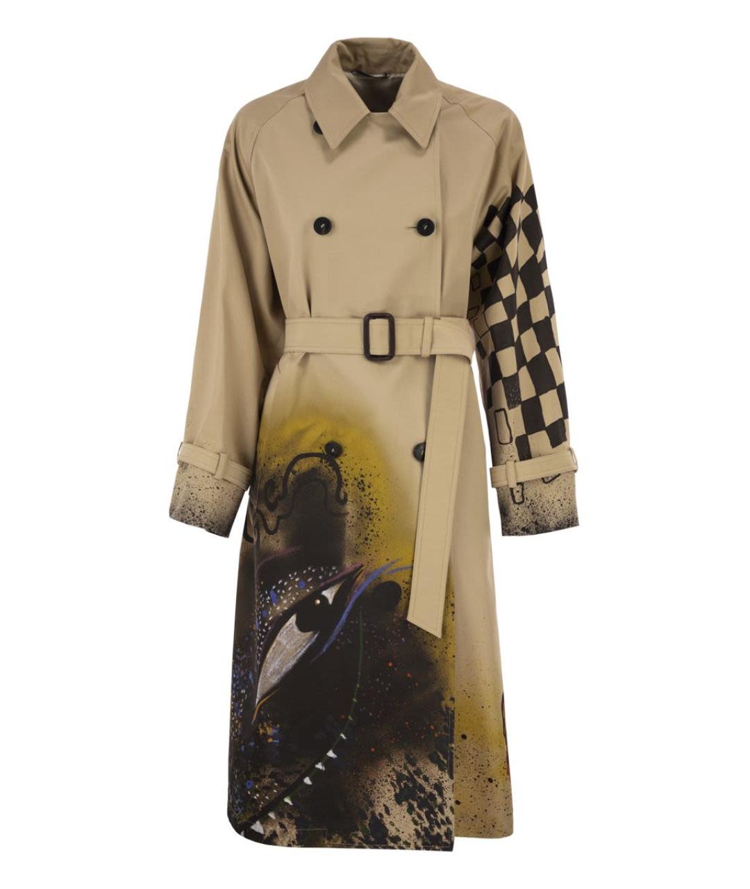 WEEKEND MAX MARA Бежевый хлопковый тренч/плащ, фото 1