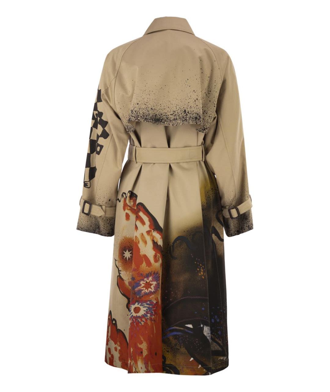 WEEKEND MAX MARA Бежевый хлопковый тренч/плащ, фото 2