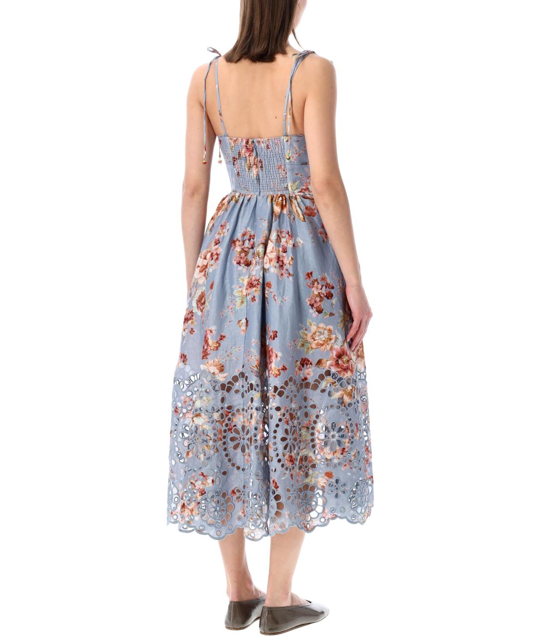 ZIMMERMANN Синее льняное повседневное платье, фото 3