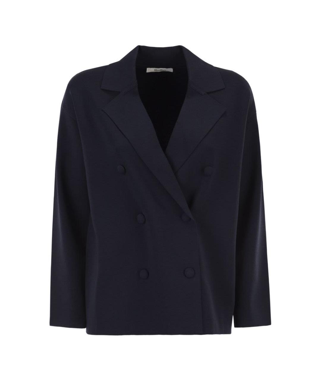 MAX MARA Синий вискозный жакет/пиджак, фото 1