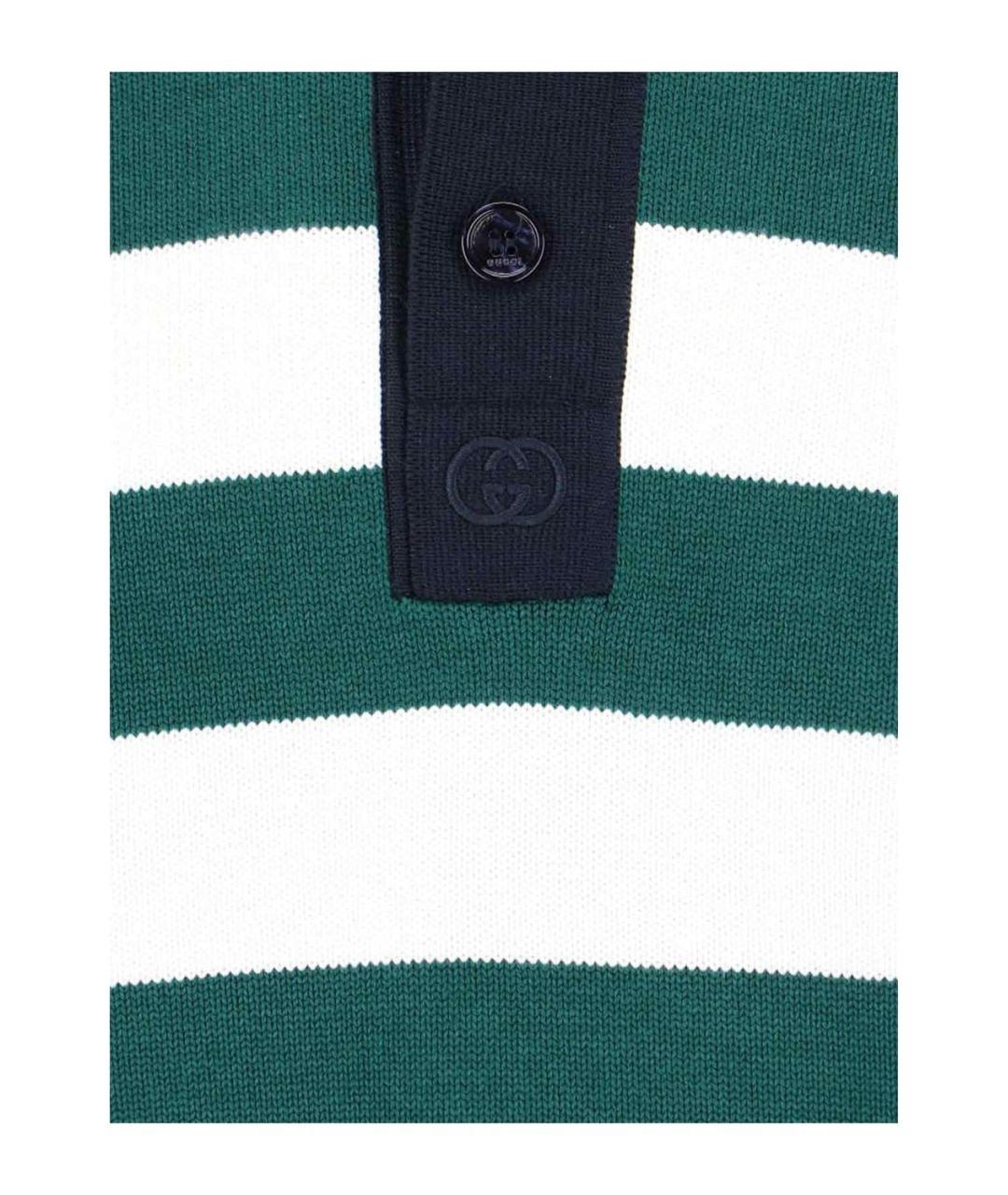 GUCCI Зеленые поло с длинным рукавом, фото 5