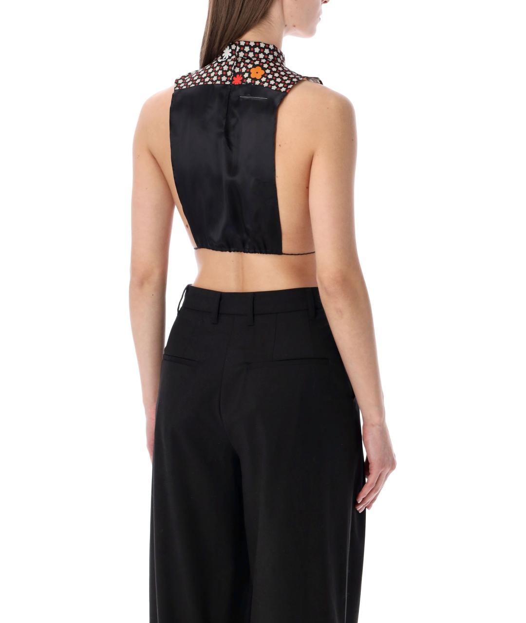 MM6 MAISON MARGIELA Черная майка, фото 3