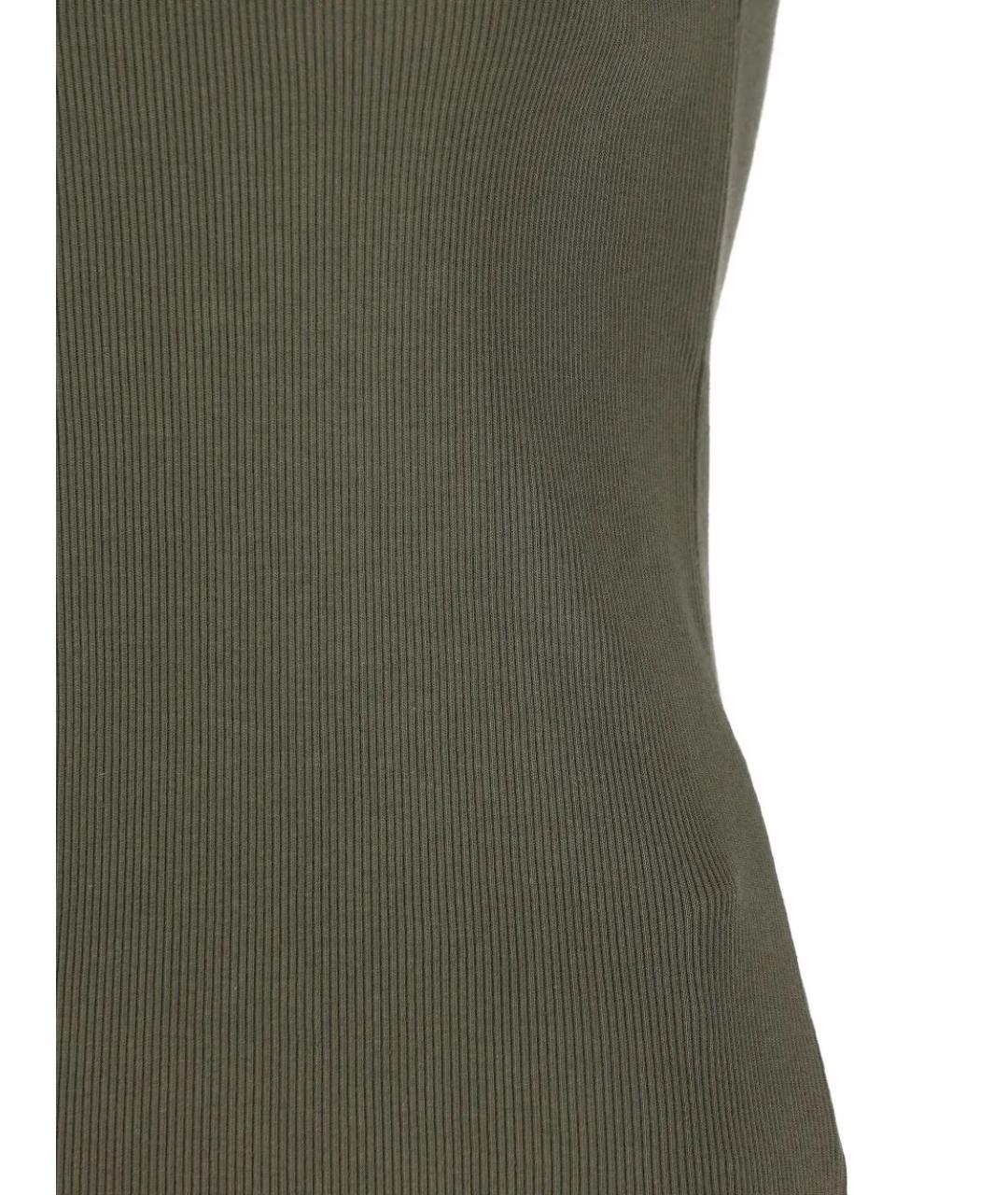 SAINT LAURENT Зеленая хлопковая майка, фото 4