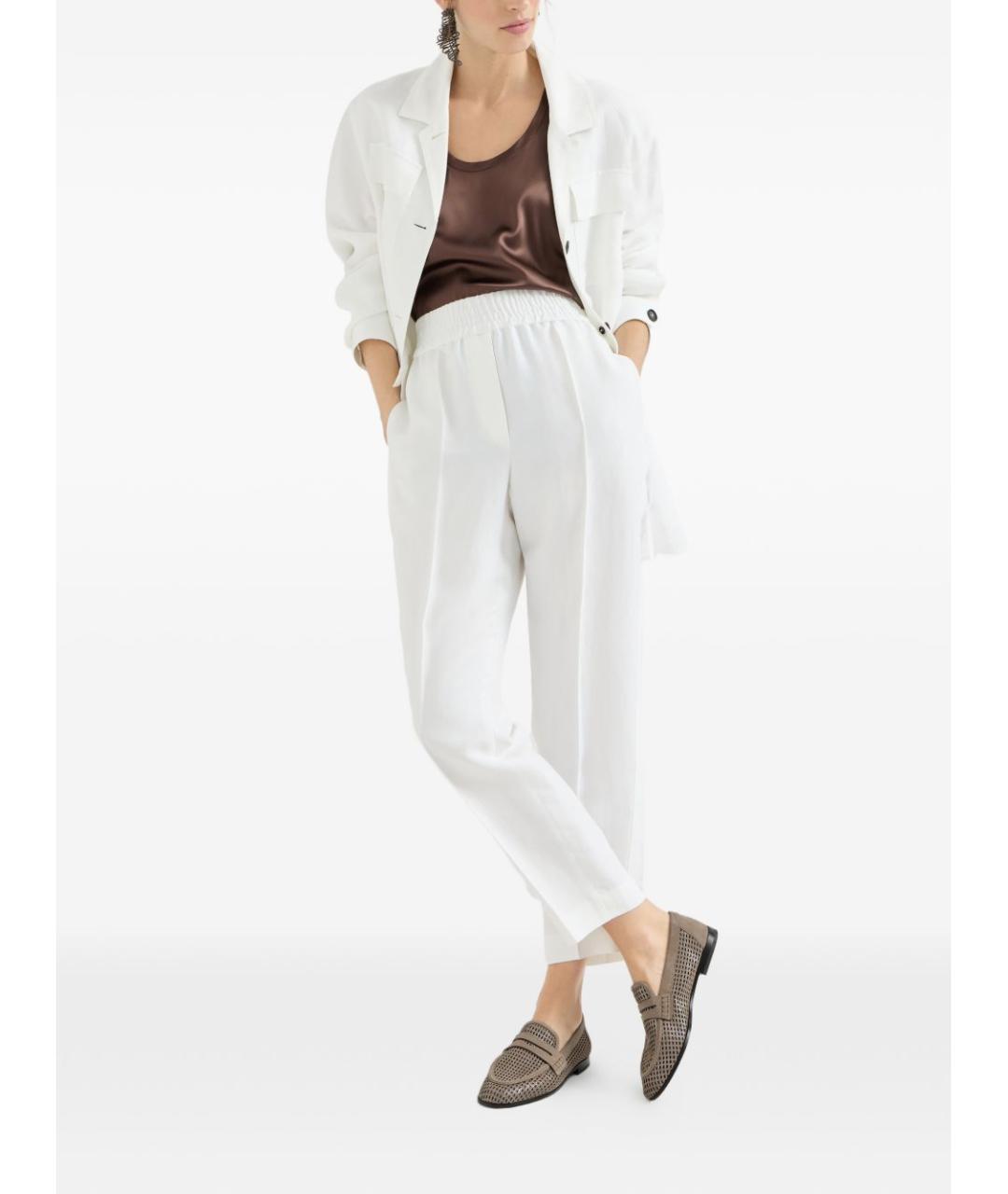 BRUNELLO CUCINELLI Бежевые кожаные лоферы, фото 3