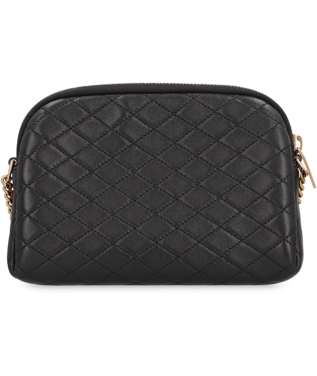 SAINT LAURENT Черная кожаная сумка через плечо, фото 4