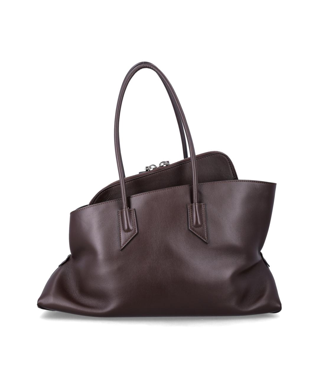 THE ATTICO Коричневая кожаная сумка тоут, фото 3