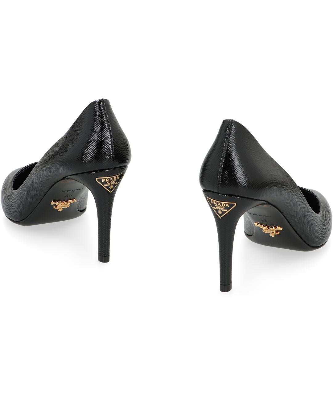 PRADA Черные кожаные туфли, фото 4