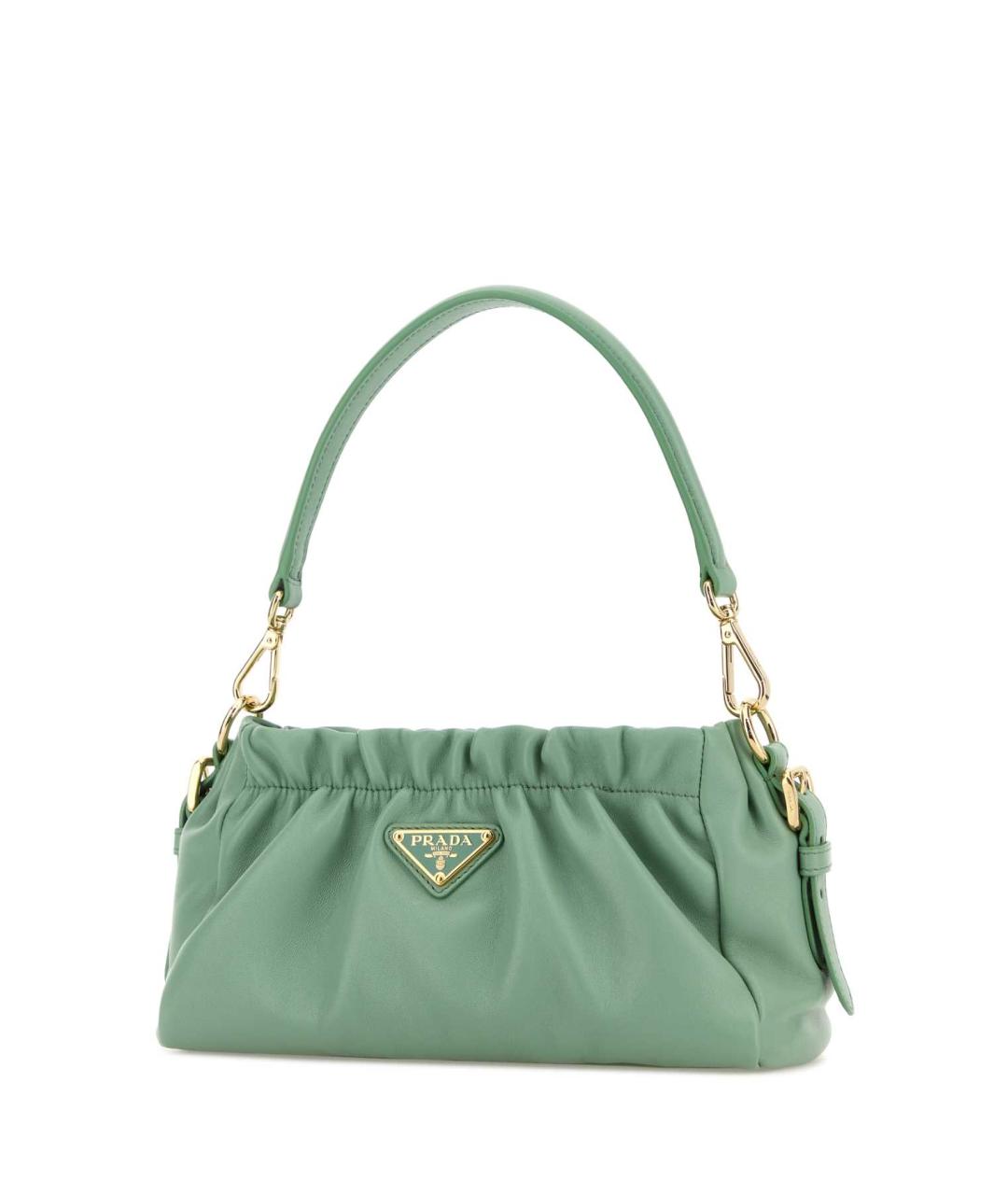 PRADA Зеленая кожаная сумка через плечо, фото 2