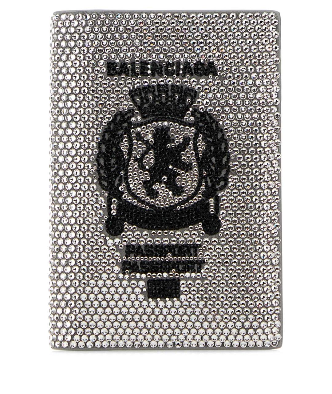 BALENCIAGA Серебрянный кожаный кошелек, фото 1