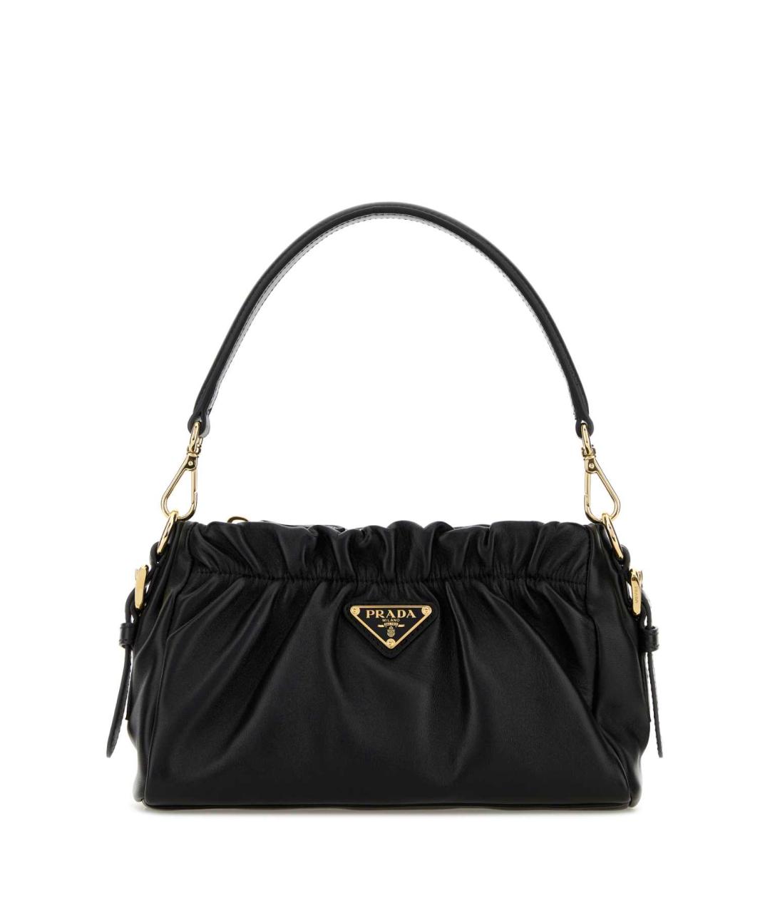 PRADA Черная кожаная сумка через плечо, фото 1